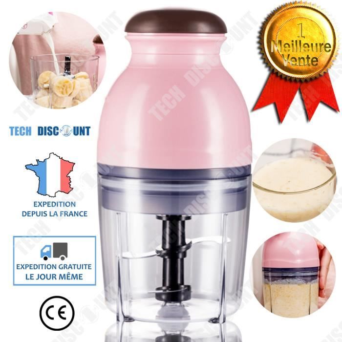 TD® Mixeur rose mélanger cuisine préparation portable blender multifonctionnelle électrique mélange alimentaire découper jus de