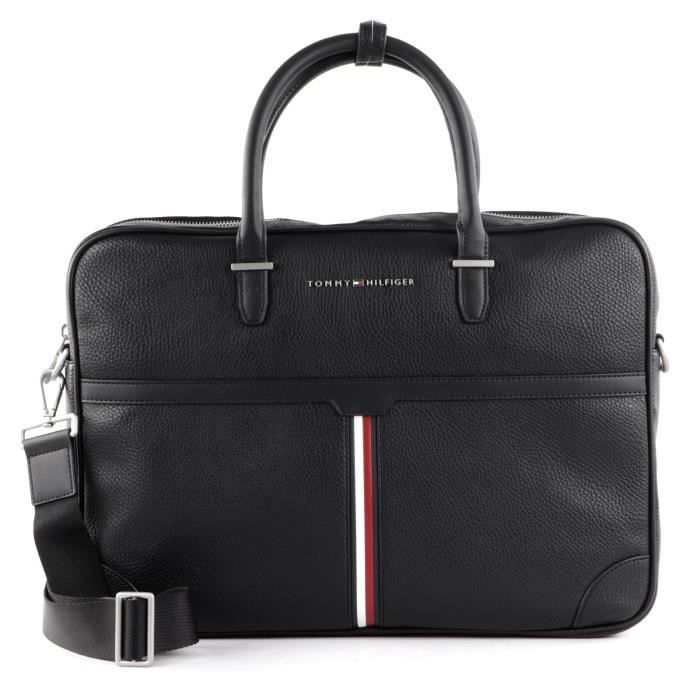 TOMMY HILFIGER TH Downtown Slim Computer Bag Black 168332 mallette porte Noir Cdiscount Bagagerie Maroquinerie