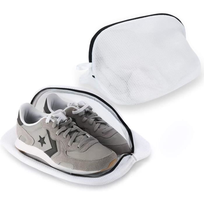 Lot De 2 Sacs De Lavage Pour Chaussures - Réutilisables, Fermeture Éclair, Pour Machine à Laver - 12