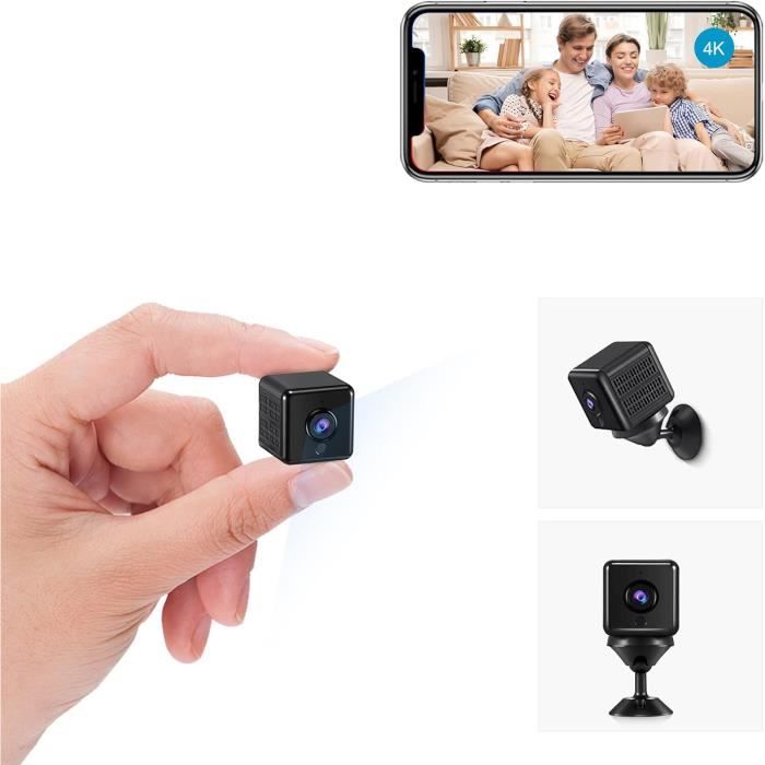 Caméra Espion 4K Hd Mini Wifi Caché Caméra Espion Pour Regarder Sur Mobile, Intérieur-Extérieur Mini Caméras De Surveillance [m2841]