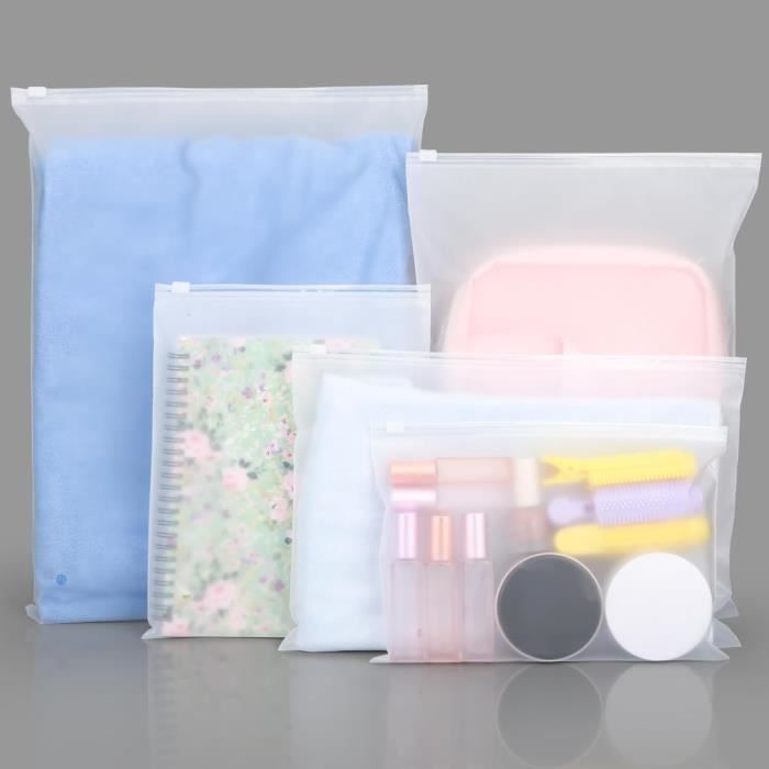 Sac A Chaussures 20 Sacs De Rangement Voyage Transparents DERAYEE - 5 Tailles Avec Fermeture Zip - Réutilisables Pour Vêtements, Chaussures Sacs Compression Vêtements