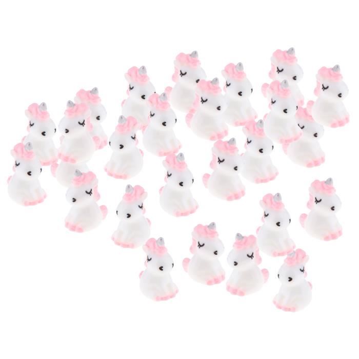NATOSU 30 Mini Licornes Lumineuses En Résine – Figurines Qui Brillent Dans Le Noir, 6 Couleurs Magiques Pour Jardin, Aquarium, Maison De Poupée & Déco Féerique