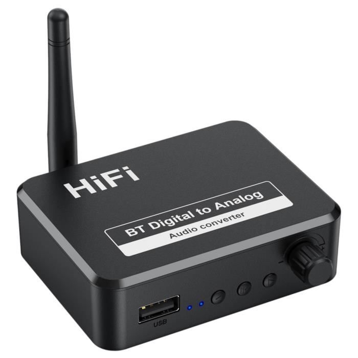 Émetteur récepteur Bluetooth 5.1 Entrée AUX/optique/coaxiale largement  utilisé pour TV/PC Plug Play à faible latence haute