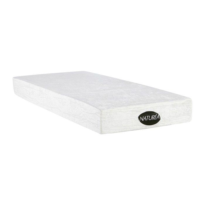 Matelas de relaxation 90 x 200 cm mousse à mémoire de forme et coutil bambou ép.20cm - PARURE de NATUREA