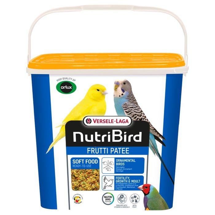 Comparer les prix de Pâtée Fortifiante Pour Oiseaux D'ornement Nutribird Frutti Patee 5kg - Versele Laga
