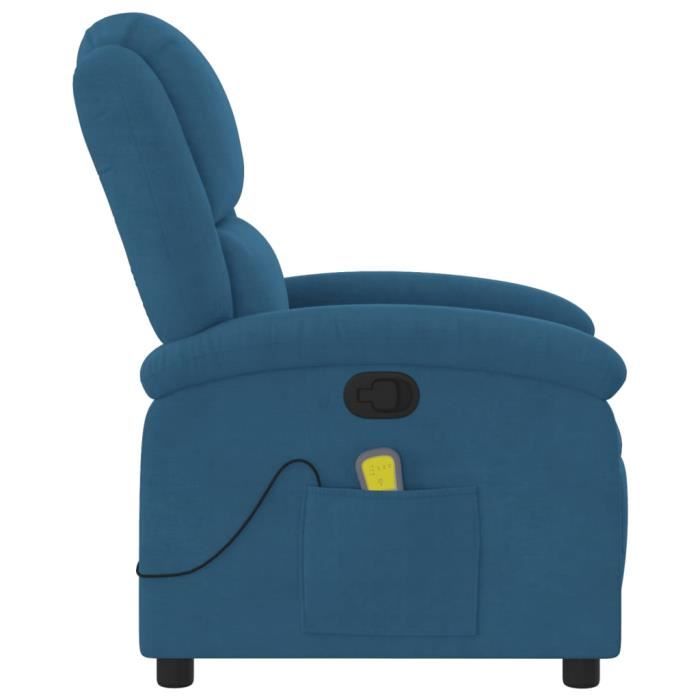 FYDUN Fauteuil inclinable électrique Gris foncé Velours - Maison