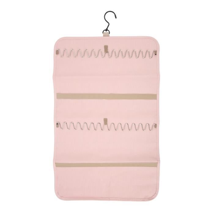 Rouleau De Rangement à Bijoux Pliable - Organisateur De Voyage Pour Bagues, Colliers Et Bracelets - Nylon Imperméable