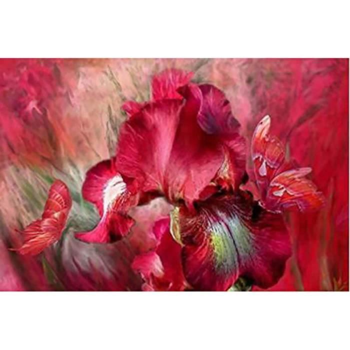 Peinture par Numéro Figured'Art - Fleurs de cerisiers au Japon - Kit de Loisir Créatif DIY Numéro d'Art Complet - 40x50cm sans châssis en bois