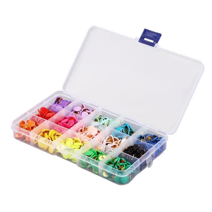 Lot De 50 Punaises Colorées – Tête En Plastique, Pointe En Métal – 22 Mm – Parfait Pour Tableaux En Liège