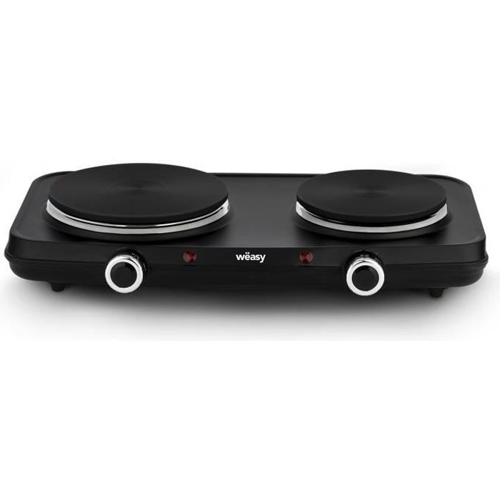 Plaque de cuisson électrique WEASY PLW225 2 feux Noir 1900 W