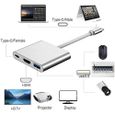 Adaptateur USB C vers HDMI, Type C vers HDMI Multiport Adaptateur USB 3.1 Type C USB C 4K HDMI AV numérique pour MacBook, Chro[586]-1