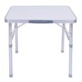 Ashata Table pliante 1x plateau de support de bureau de table pliante réglable en alliage d'aluminium pour pique-nique de camping-1