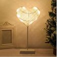 Rotin Heart Style LED Night Light Lampe de chevet Lampe de chevet Alimentation adaptée à la chambre à coucher Salon Decor 1PC-1