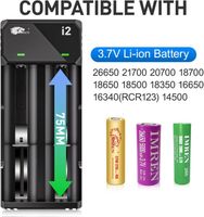 Chargeur Universel 2 Slots Pour Piles Rechargeables - Compatible Li-ion/NiMH, AA/AAA/18650 Etc.