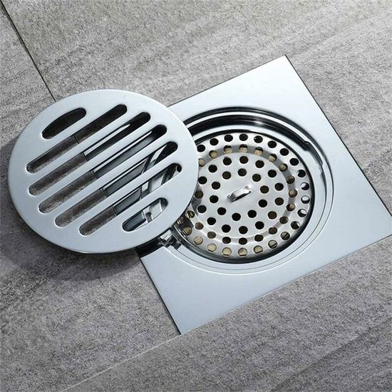 Grille De Drainage En Acier Inoxydable - 150x150 Mm, Antidérapante - Pour Allée, Jardin, Douche Extérieure