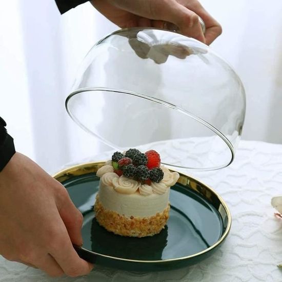 SOLUSTRE Cloche en verre pour micro-ondes - Cloche pour plats, fromage,  gâteaux, aliments, réfrigérateur, micro-ondes : : Cuisine et Maison