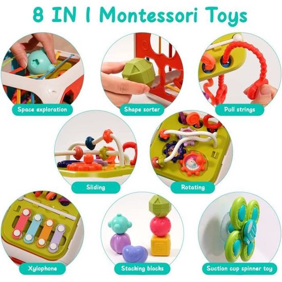 Jouet Sensoriel Tri Couleurs, Jeu Enfant 1 an, Motricité Fine, Montessori