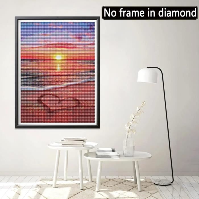 EXQULEG Kit De Peinture Diamant 5D Pour Enfants Et Adultes, Kit De Peinture Diamant à Faire Soi-même, Pour La Décoration Murale De La Maison, 50 X 100