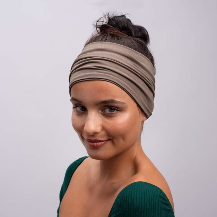 Bandeau Sport pour Femme Headband Elastique Antidérapant Bandeau Cheveux  Sueur Absorbant pour Running Yoga gris - RAC