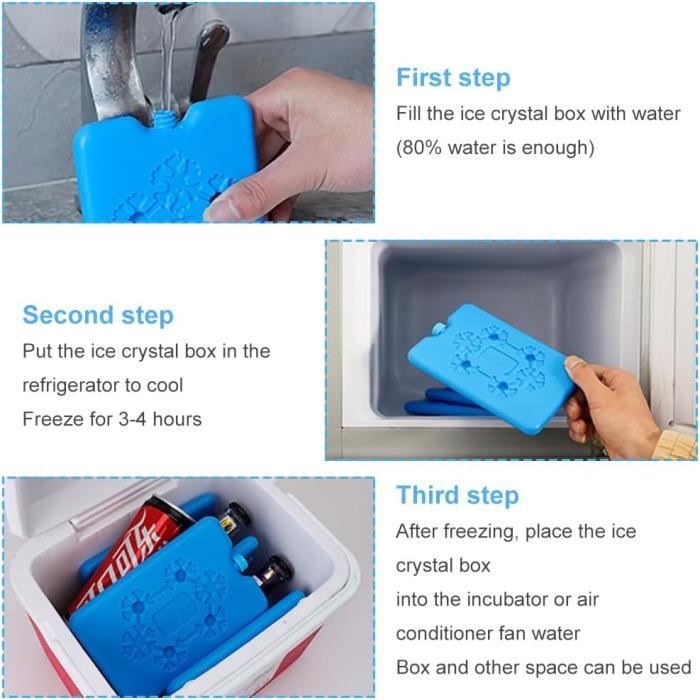6 Blocs De Glace Réutilisables Pour Glacière - Packs De Froid Portable