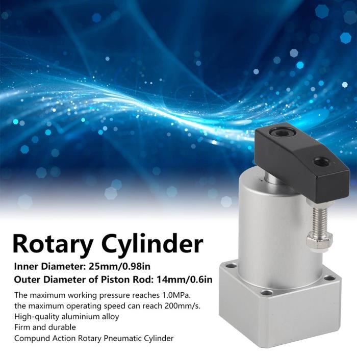 Cylindre Pneumatique Rotatif MSQB-30A – Angle Réglable 0-190°, étanche, Avec Anneau Magnétique Intégré - 9