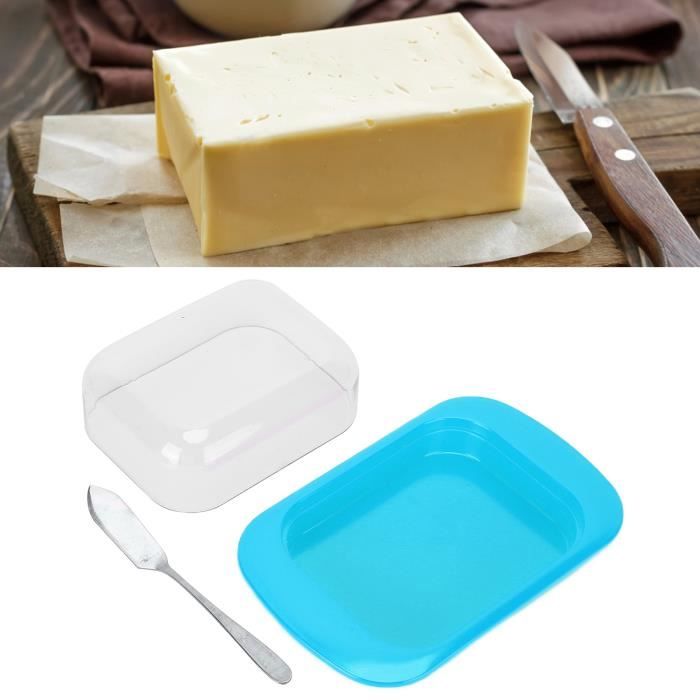 Porte-beurre en céramique de récipient à beurre avec couvercle en bois et  petit couteau - Cdiscount Maison