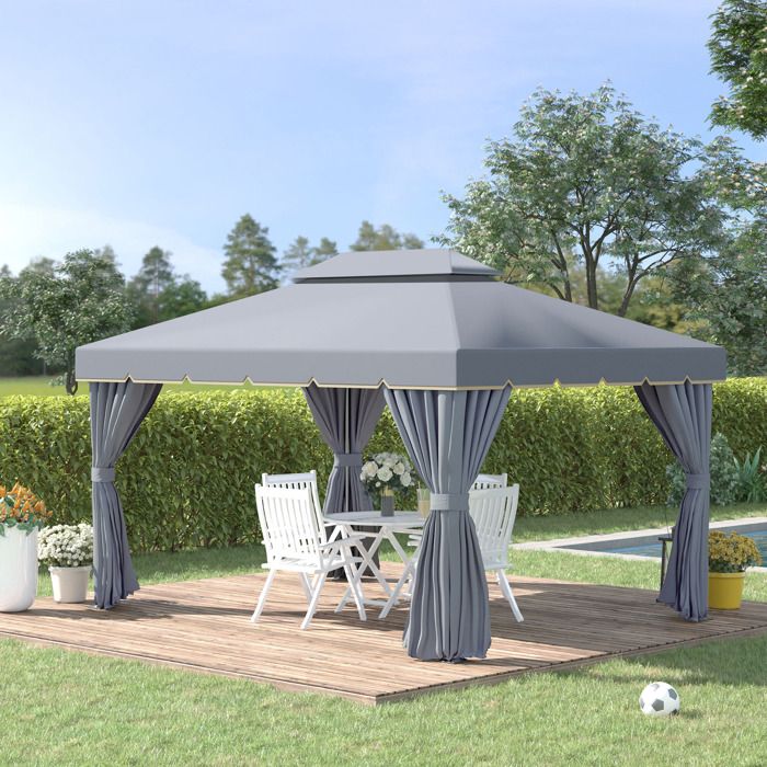 OK-Living Barnum de jardin Tente de jardin Barnum pliable anthracite 3