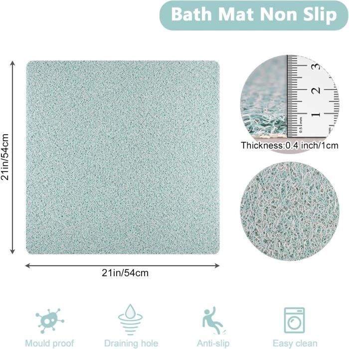 Tapis de Douche Antidérapant,Tapis de Douche 53x53cm, Tapis de Bain Antidérapant, Tapis de Bain Antidérapant, Tapis de Douche Antidérapant, Tapis de Bain Lavable en Machine