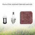 HURRISE Convient pour Stihl Filtre à Air + bougies d'allumage + filtre à carburant adapté pour Stihl FS38 FS45 FS46 FS55 HS45-2