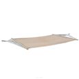 casa.pro hamac XXL avec cadre (beige) (150 x 300 cm) siège suspendu - balançoire suspendue - hamac-2