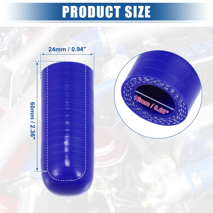 X AUTOHAUX Tuyau Silicone Rouge 42mm ID 200mm - Durite Refroidissement Universelle Voiture