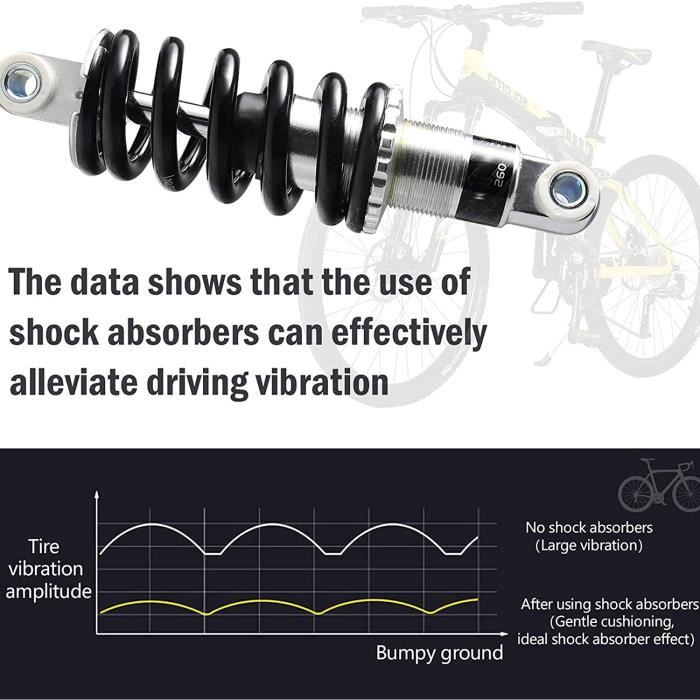Amortisseur Arriere VTT VTT 120 Mm Velos Montagne Amortisseur Ressort De Choc Arriere Printemps 650p pour Pliant Velo Electr J133 Cdiscount Sport