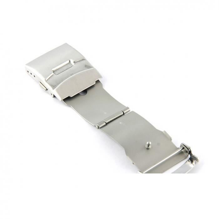 Fermoir boucle déployante argentée bracelet montre pas cher métal