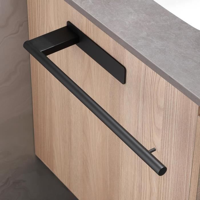 Anneau Porte-Serviettes Acier Inox 304 Sans Perçage – Fixation Murale Salle De Bain 20x11,5 Cm