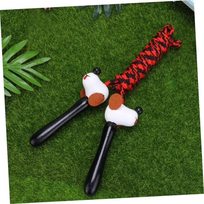 Corde à Sauter En Coton Avec Manche En Bois KEENSO - Rouge Et Bleu