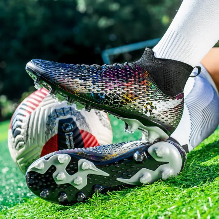 Chaussures De Foot ZVC – Crampons Unisexes, PVC Respirant, Semelle TPU Antidérapante, Pour Tous Terrains
