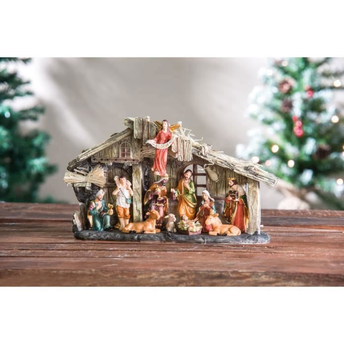 Petite Creche Crèche De Noël 9 Pièces JOYIN - Figurines Marie, Joseph, Jésus - Décoration De Table Figurines Nativité Enfant