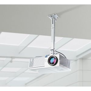 Support Plafond Vidéoprojecteur XINLEI Réglable Blanc - Compatible Mini Projecteur Avec Adaptateurs