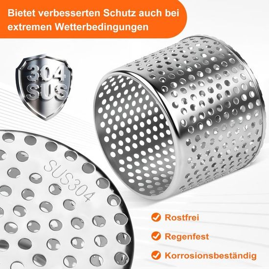 Grille De Gouttière En Acier Inoxydable - Filtre Anti-feuilles Pour Descentes 63-75mm