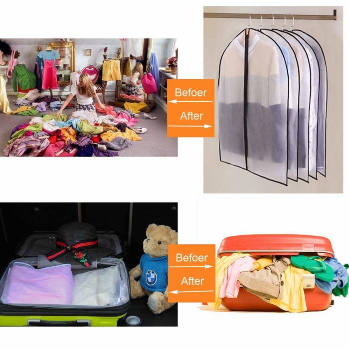 Housse Vêtements,Juste Anti-poussière Pour Vêtements Imbibés,sac De