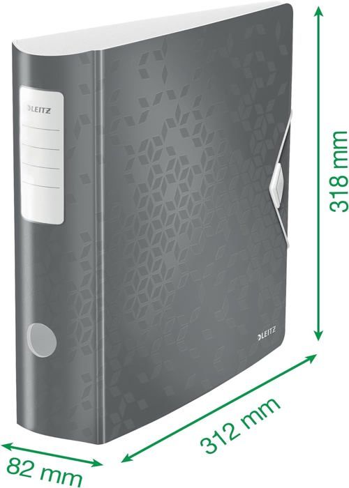 Leitz Classeur à Levier Active A4 180° Urban Chic Vert - Dos 65mm, Fermeture Élastique, Jusqu'à 350 Feuilles