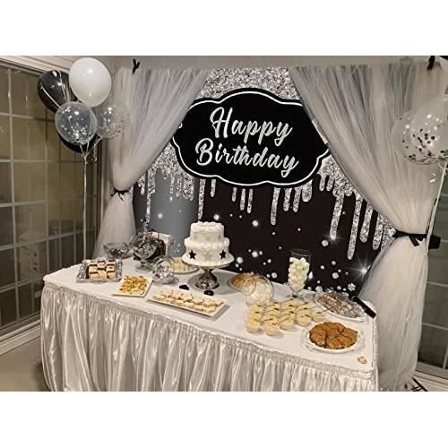 Décoration De Gâteau « Mis 16 Anos » à Paillettes Argentées