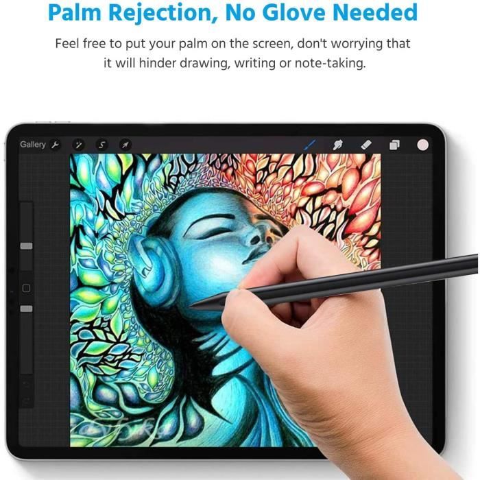 AJW-Stylet iPad 2e Génération Pencil ipad avec répulsion de la Paume et  magnétisme 1.7mm pour Apple Pencil Compatible iPad 6e-[318] - Cdiscount  Informatique