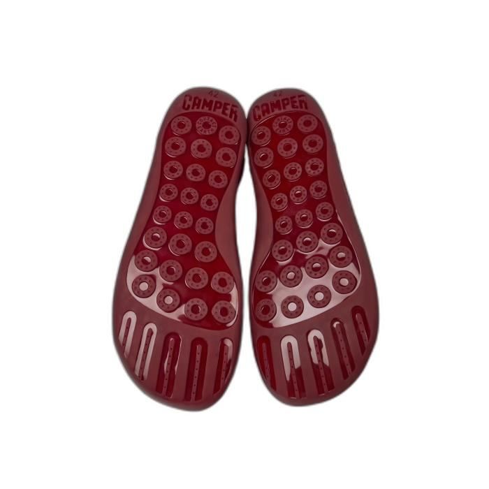 Baskets CAMPER Peu Cami Homme Rouge Textile Lacets Plat