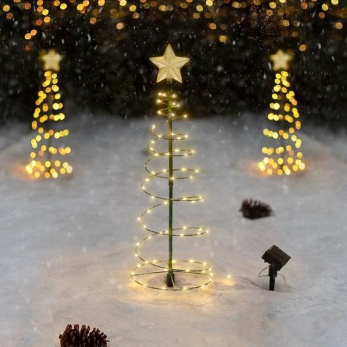 Lumières De Jardin D'arbre De Noël Solaire À Traction Unique Trois,  Lumières D'arbre De Noël Solaires Imperméables D'ip65, Utilisées Pour La  Décoration Extérieure Des Lumières D'ambiance Du Jardin De La Cour Arrière