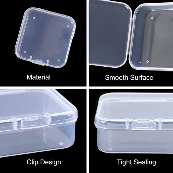 Boîte de Rangement en Plastique Transparent pour Perles