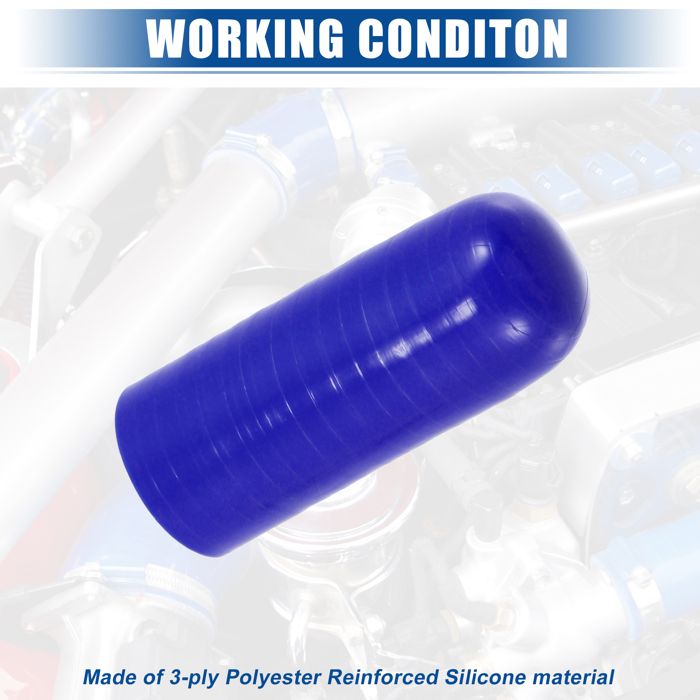 X AUTOHAUX 1 tuyau de refroidissement universel en silicone fileté pour voiture Rouge 25 mm ID 300 mm Longueur 0