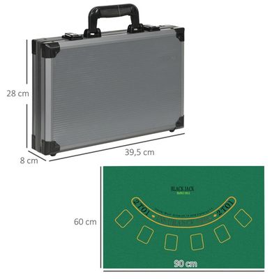 Mallette De Poker SPORTNOW Set De Poker, Set Complet De Poker Avec 400