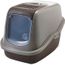 Maison De Toilette Pour Chat Clean Cat Marron Gris 56x39x39 Cm