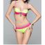 Maillot De Bain Femme 2 Pièce Sexy Triangle Bikini Avec Armature Push Up Bandeau Et String Frange Bicolore Dété Plage Grande Taille